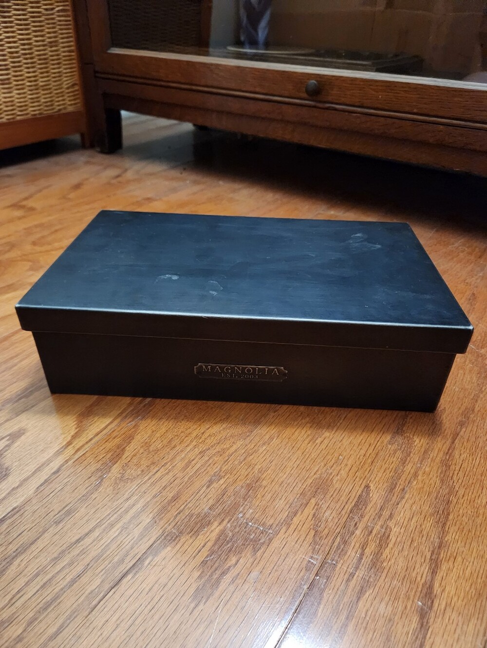 Magnolia Metal Storage Box With Lid